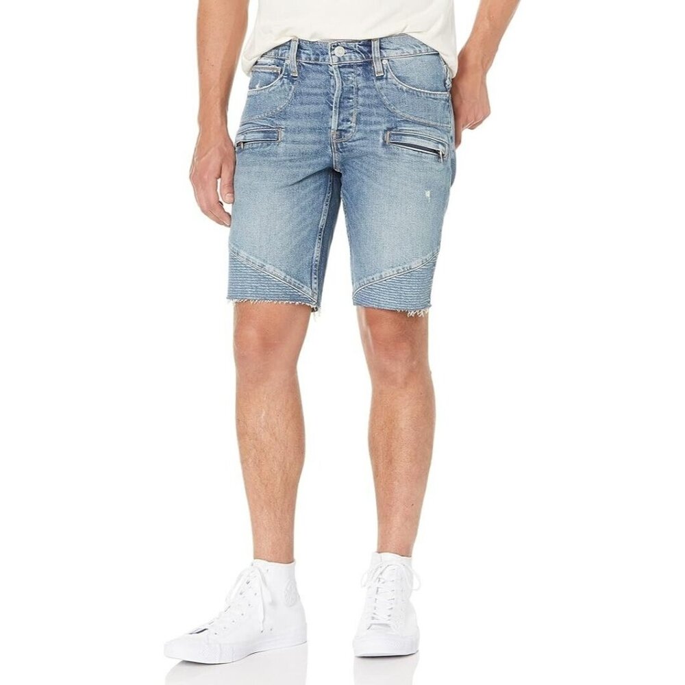 Hudson Jeans Blinder Denim Moto Shorts Echos ( 42 )